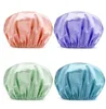 4Pcs Women Waterproof Satin EVA Lined Bath Shower Hat Hair Protection Cap Bonnet8217859