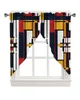 Curtain Geometry Abstract Lines Window Living Room Bedroom Decor Drapes Kitchen Decoration Triangular