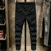 Mens Jeans Designer mens womens jeans Retro Black pants Stretch hole Ripped Slim Fit High Quality Fashion Casual Denim Trousers