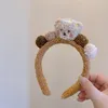 Cute Little Bear Plush Cartoon Hair Card New Anti slip Face Wash Hair Band Little Bear Headwear