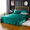 Conjuntos de cama leopardo colcha suave conjunto fresco café ployester cetim capa edredão plana/lençol fronha 3/4 pçs roupas cama