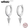 Stud WOSTU Geometrie Priemvorm Druppel Oorbellen 925 Sterling Zilver Voor Vrouwen Bruiloft Verloving Eenvoudige Oorbellen Sieraden FIE744 YQ231211