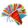 Autres fournitures de fête d'événement Coloré 100m Triangle Drapeau Fanion Bunting String Banner Garland Festival Party Holiday Home Garden Décoration 231207