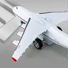 Flygplan Modle Electric/RC Car AN-225 MRIYA Legering Airplane Model Stora Air Transport Aircraft Model Simulation Metal Flying Model Sound and Light Kids Gift 231208