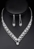 Rhinestone Crystal Bridal Jewelry Sets for Women Necklace Earrings Set Wedding Jewelrys Accessories5554194