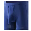 Sous-vêtements hommes anti-usure jambe boxer shorts troncs pochette améliorant taille basse sueur respirant boxeurs hausse sous-vêtements