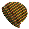 Berets Rasta Color Stripe Bonnet Chapéu Tricô Homens Mulheres Hip Hop Unisex Quente Inverno Skullies Beanies Caps