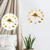 Wall Clocks Love Mirror Clock Home Decoration Decorate Sticking Decorative Paste Acrylic Living Room Office Yoga Stickers