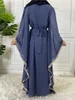 Roupas étnicas Eid Mubarak Kaftan Dubai Abaya Bat Sleeved Muslim Dress Mulheres Hijab Islam Caftan Maxi Robe Femme Vestidos Musulman de Mode