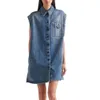 Designer Denim Women's Dress Fashion Matching Belt Girl Slim Kjol Summer Beach Street kjol Black Blue Size S-L Star1922
