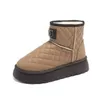 2024 Winter New Boots Women Fashion Plus Fleece Thick Sole Warm Outdoor Fur One Personality Leisure Snow Boots