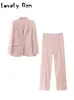 Pantaloni da donna in due pezzi Elegante giacca da ricamo rosa Pantaloni lunghi Set da donna 2 pezzi Giacca chic Pantaloni da sposa Abiti da sera Pantaloni da sera femminili 231211