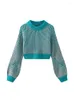 Maglioni da donna Pullover maglione lavorato a maglia Donna 2023 Top in maglia a contrasto autunnale per maglione invernale corto a strisce da donna