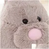 Animali di peluche ripieni 90 cm Nt American Big Rabbit Doll Morbido placare Giocattoli Cuscino da lettura per San Valentino Regali per bambini Lbv Q072 Otosp