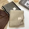 Scarves Plaid Double-sided Scarf Houndstooth Pattern Shawl Wraps Female Winter DIY Soft Joker Student Couple Knitted Warm