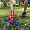 Other Toys Air Rocket Foot Pump Launcher Toy For Outdoor Children Flashing Stomp Soaring Flying Foam Jump Pressed Interactive Game D Ot9Im