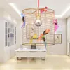 Hanglampen Creatieve Kleurrijke Vogelkooi Licht Morden Slaapkamer Balkon Woonkamer Ijzeren Lamp Home Decor Led Keuken Suspension206E