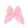 Hair Accessories 1 Pieces 6Inch Sweet Solid Bowknot Clips Gilrs Hairpins Ribbon Batterfly Barrettes Duck Bill Clip Baby