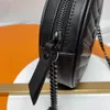 Luksusowy projektant torba na crossbody Black Liszee Wzór na ramię metalowe litera torebki