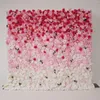 Decoratieve bloemen bloem muur verloop roze witte stof oprollen gordijn bloemen achtergrond bruiloft voorstel decoratie