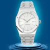 Designer Royal Montres Mens Montre Argent Blanc Automatique Mécanique Saphir Classique Mode En Acier Inoxydable Étanche Lumineux Montre De Luxe Oaks Montre-Bracelet