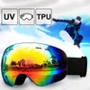 Gafas de esquí Capas dobles Antiniebla Nieve Snowboard Gafas Ventilación de enfriamiento para deportes al aire libre Esquí Hombres Mujeres 231211