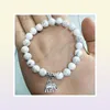 MG0467 8 mm Howlite Negatieve energiebescherming Pols Mala Bracelet Elephant Charm Chakra Bracelet Energetic Field Jewelry45671129403223