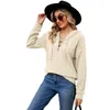 Sudaderas con capucha para mujer, suéter informal de manga larga de Color sólido con capucha, sudadera de calle de tendencia de otoño/invierno, Top Sexy con cordones S-XXL 2023