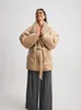 Women's Fur Faux Winter Oversized Fake Shearling Jackets For Women Long Thick Warm Teddy Belt Coat Fashion Double Faced Streetwear 231211