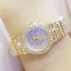 Bs Bee Sister Diamond Women Watches Small Dial Female Rose Gold Watches Ladies Stainless Steel Lock Bayan Kol Saati1321y