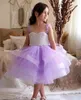 Girl Dresses Glitter Lilac Tulle Special Occasion Gowns For Kids Tutu Flower Wedding Princess Pageant Birthday Dress