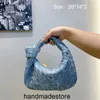 Venetaabottegaa Bolso Bolso Jodie Tejido para Mujer 2023 Bolso De Mano con Lazo De Punto Rojo De Red Coreana Bolso De Mano con Un Hombro para Las Axilas Bolso De Mano De Moda Bolsos De Bola De Masa