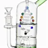 Huvudglasbongs vattenpipa/ mini 6 tum Hereditary Double Helix Kinetic Spinning Perc Dab Rig 14mm Water Pipe