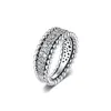 Cluster Rings CKK Silver 925 Jewelry Beaded Pave Band Ring For Women Fashion Gift Original Sterling253k