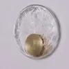 Wall Lamp All Copper Light Luxury Designer Bedroom Bedside Simple Round Crystal Living Room Background Corridor Lamps