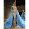 Skirts Luxury Sky Blue Tulle Not Dress Ruffles Layered Women Floor Length Extra Tiered Long Skirt Lush Custom Made