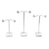 Jewelry Pouches 3Pcs Metal Earrings Display Stand T- Shape Holder Hanging Rack For Bracelet And Ring