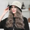 BERETS CURLY WIG FISHERMAN HAT ONE-PIECE WIGSミッドレングスバケツハットクラシックボンネットガールズカジュアルデイリーボンネット