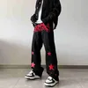 Men's Pants ARENS Y2K Jeans Men Embroidery Denim Pants Star Red Print Black Trousers Male Streetwear Hip Hop Casual Vintage Plus Size 4XL J231208