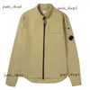 남성용 재킷 2023 스프링 캐주얼 까마귀 CP 셔츠 긴 슬리브 재킷 주머니 회사 고글 렌즈 장식 지퍼 지퍼 얇은 영국 하이 스트리트 코트 533