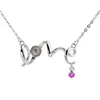 Love Pendant Necklace Settings Dangle with One Tiny Zircon 925 Sterling Silver Pearl Mount Necklaces Blank 3 Pieces288O