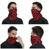 Halsdukar svart och röd bandana nacke gaiter tryckt schackbräda mask halsduk varmt pannband fiske för män kvinnor vuxen andas