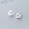 Stud Modian Radiant Zircon mignon cercle en argent Sterling 925 boucle d'oreille pour les femmes de luxe oreille épingle de mariage fiançailles cadeau bijoux fins YQ231211