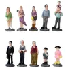 Trädgårdsdekorationer 10st Family People Figurer hartstatyer Figurer Sandbord