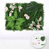 Green Monstera Artificial Boxwood Hedge Covers Fern Plants Wall Panel Leaf Fence Greenery Hanging Fake Plant Decor Decorative Flow272G