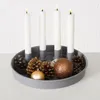 Castiçais de metal 4 braços candelabros taper para peças centrais de mesa suporte de castiçal casamento decoração de festa de natal
