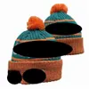Beanie/Skull Caps Miamidolphinsbobble Hats Baseball Ball 2023-24 Fashion Designer Bucket Hat Chunky Knit Faux Pom Beanie Christmas Dro Dh3T6