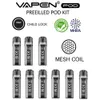 오리지널 Vapen ELFA POD 교체 가능한 메쉬 코일 일회용 vape e 담배 TPD MHRA 인증 호환 어린이 잠금 충전식 배터리 선불 조화 된 담배