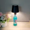 Decorative figurinesCreative Wine Bottle Table Lamp Detachable Rechargeable Decorative Bar Cordless Design LED Coffee Shop Atmosphere Night Light 231207