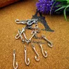 300 pièces 20 5mm bricolage argent plaqué alliage métal poisson crochet connecteur breloques pour bracelet à bricoler soi-même Charms297S